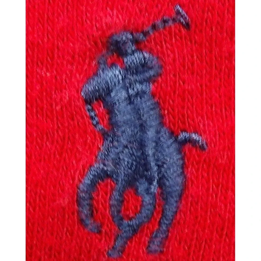 Polo Ralph Lauren Boys 1/4 Zip Pullover Sweatshirt Red Blue Striped 3/3T Toddler